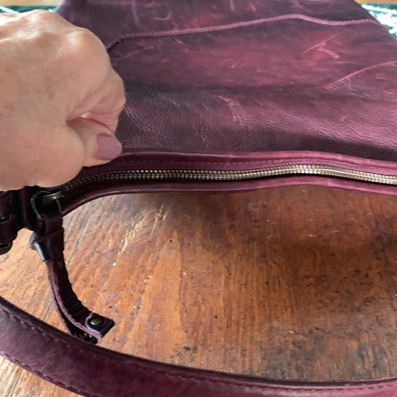 Frye Distressed Leather Shoulder Bag - Picture 3 of 9